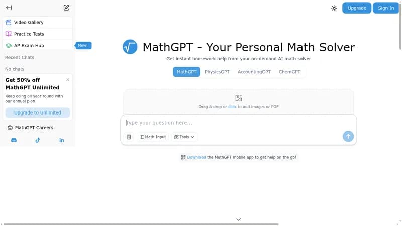 mathgpt website