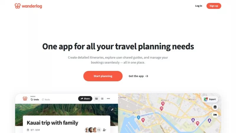 Wanderlog screenshot