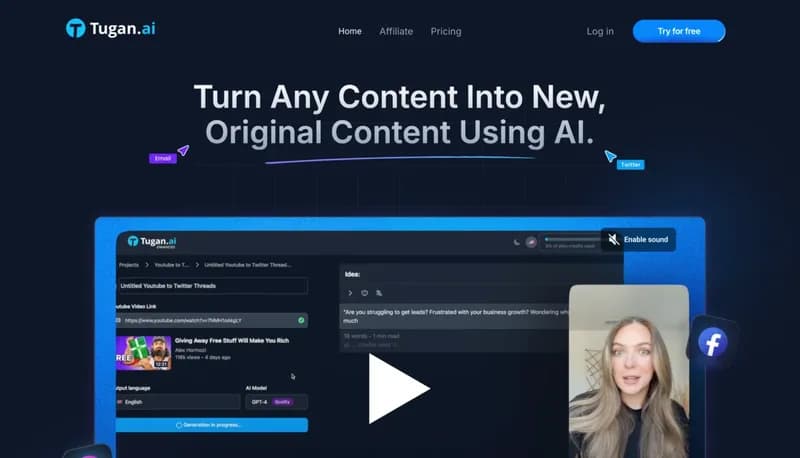 Tugan.ai screenshot