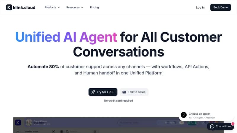 klink.cloud website