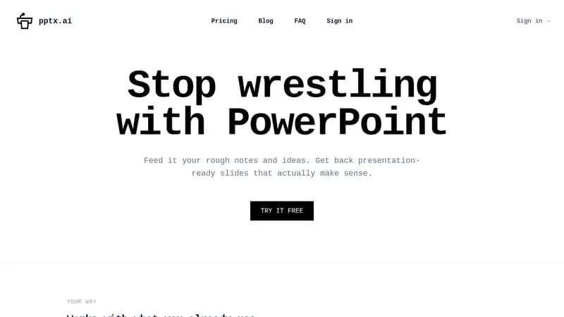 pptx.ai website