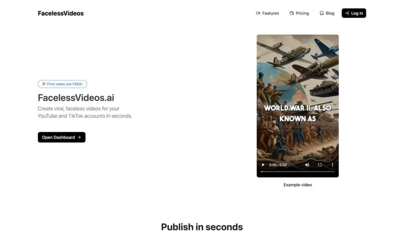 FacelessVideos.AI screenshot