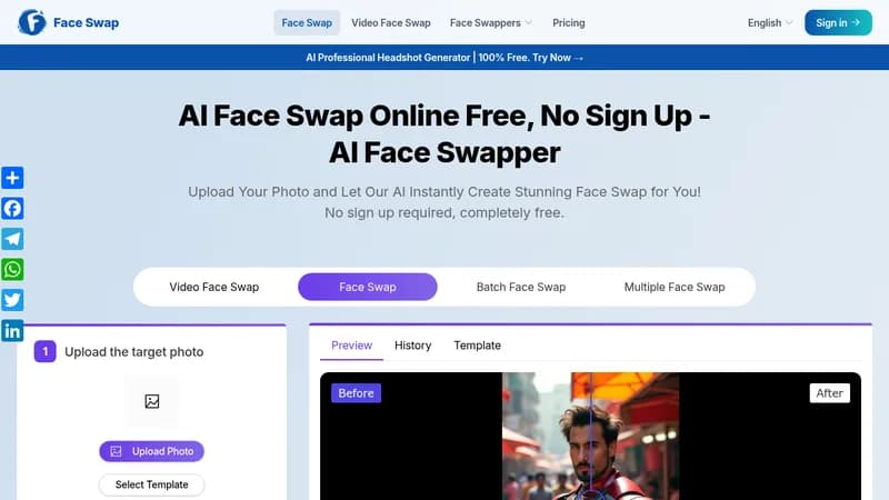 ai face swapper website