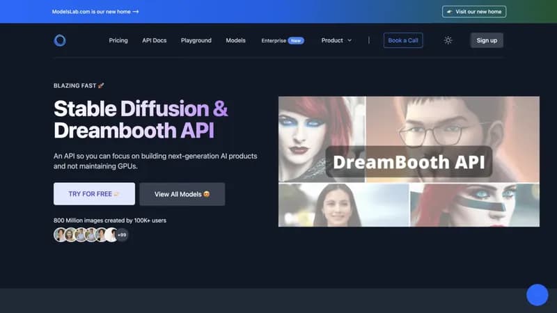 Stable Diffusion API screenshot