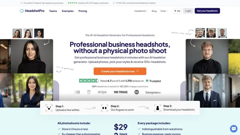 HeadshotPro screenshot
