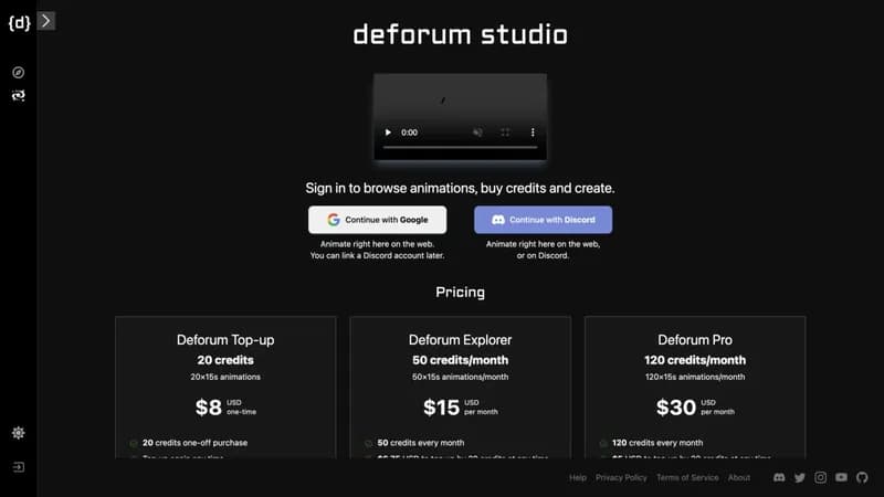Deforum WebApp screenshot