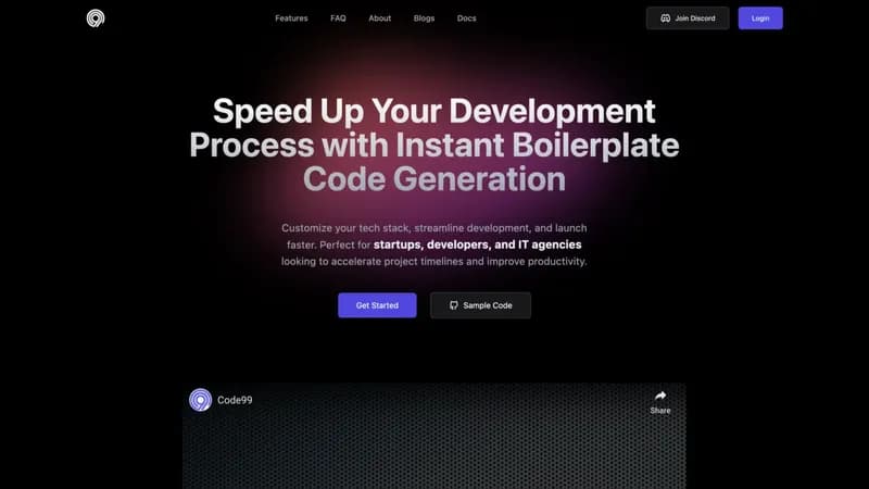 Code99.io screenshot