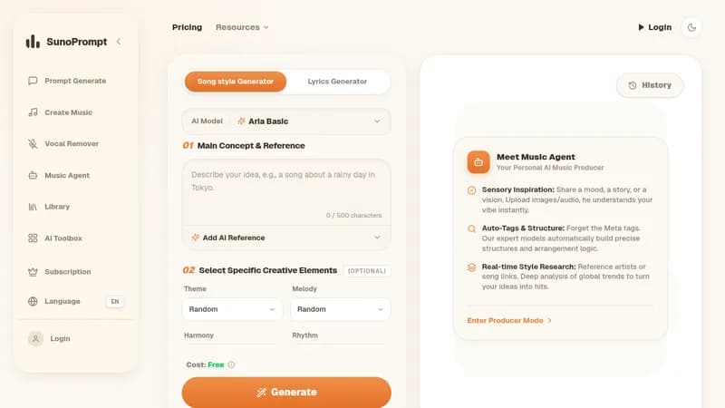 sunoprompt website
