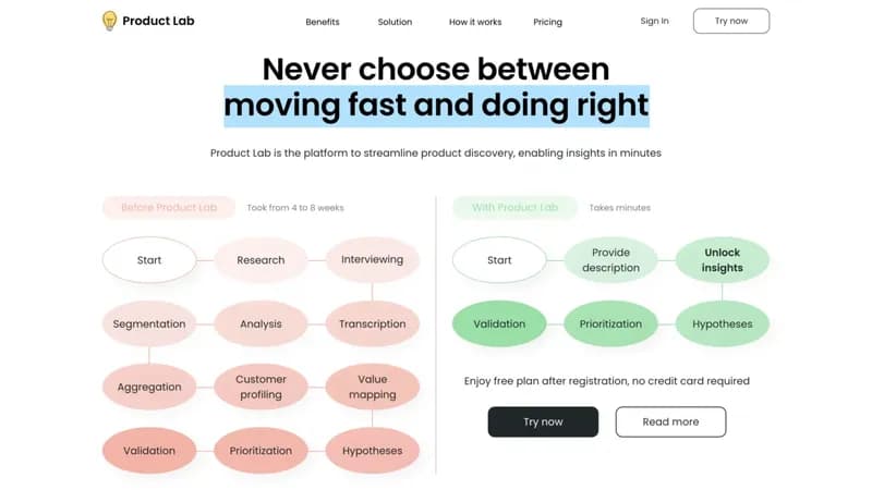 Product Lab AI screenshot