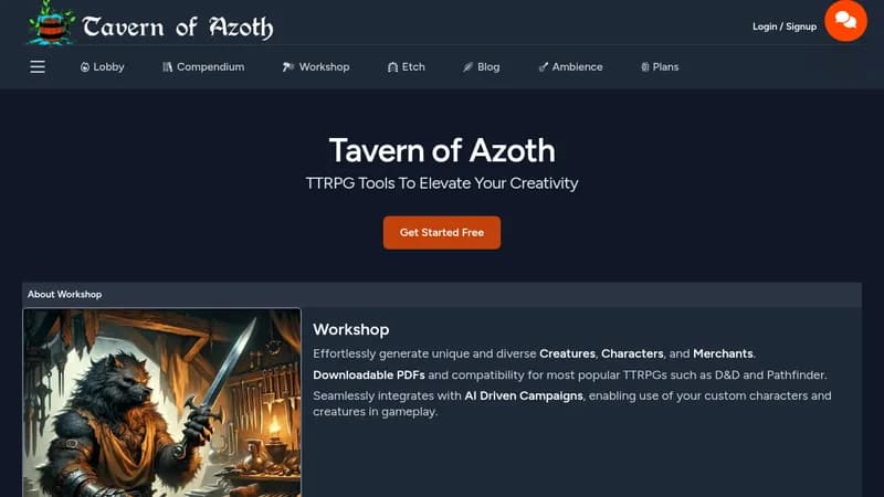tavern of azoth website