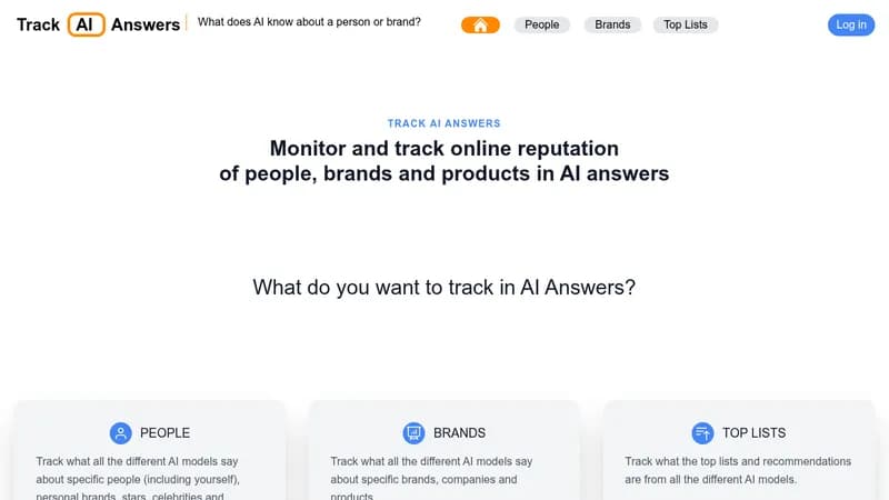 track ai answers website