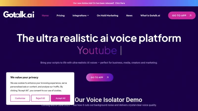 gotalk.ai website