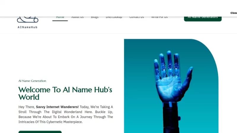 AI Name Hub screenshot