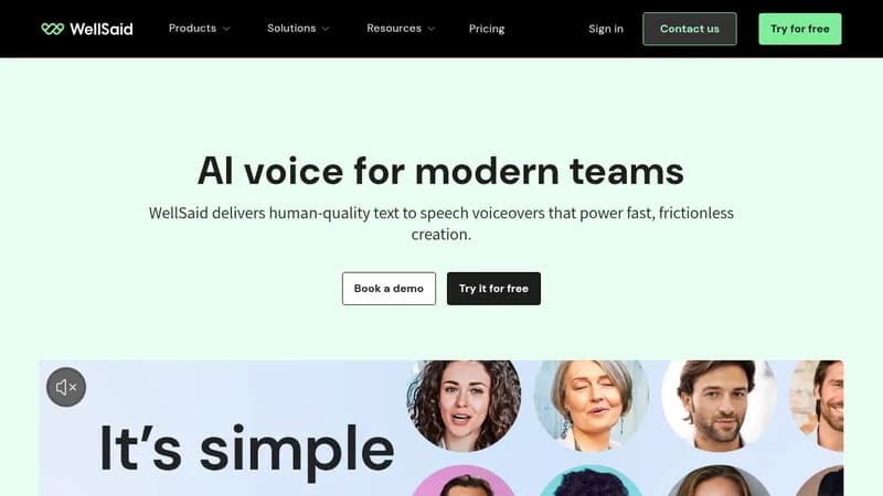 wellsaid website