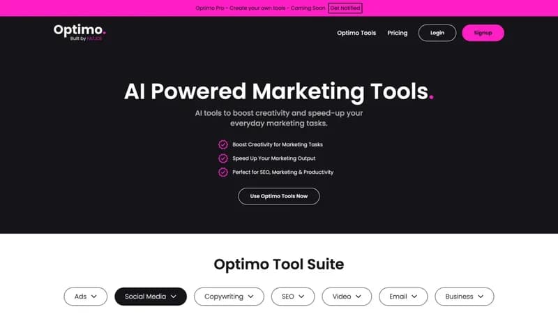 Optimo screenshot