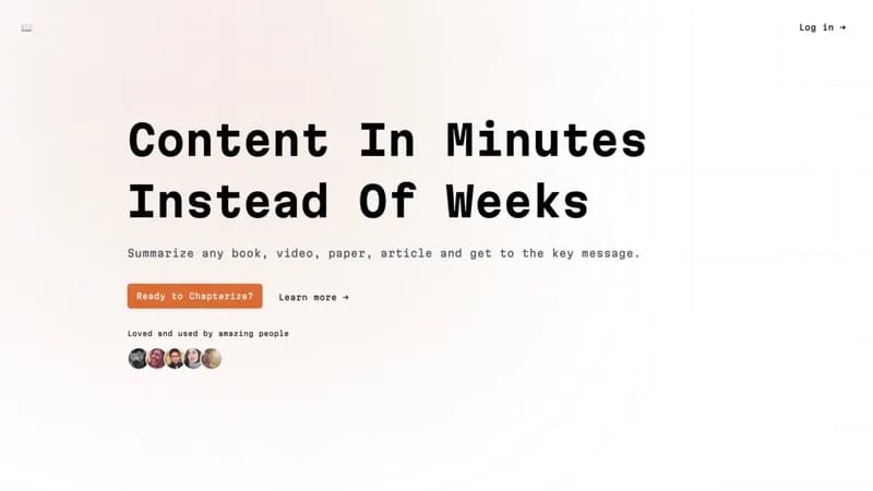 Chapterize.ai screenshot