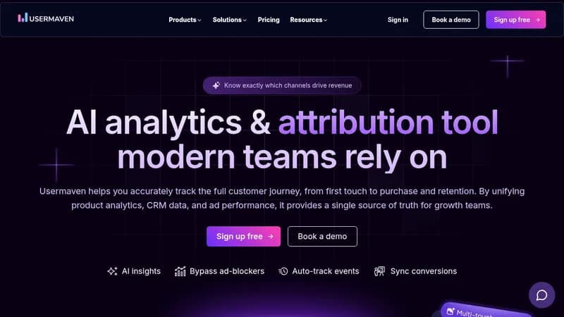 usermaven website