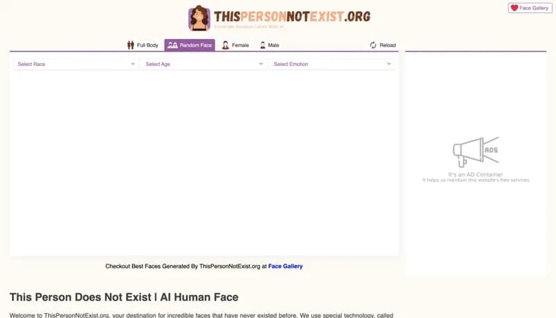 This Person Does Not Exist screenshot
