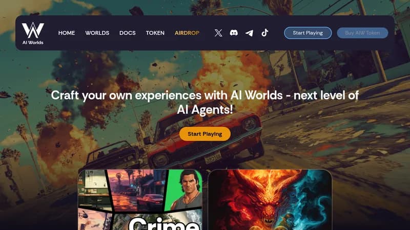 ai worlds website