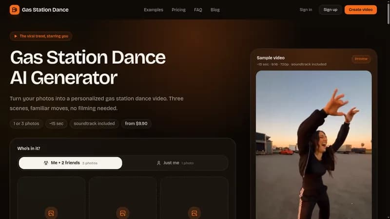 gas station dance ai website
