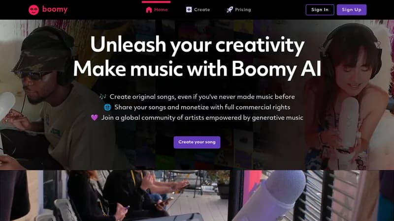 boomy website