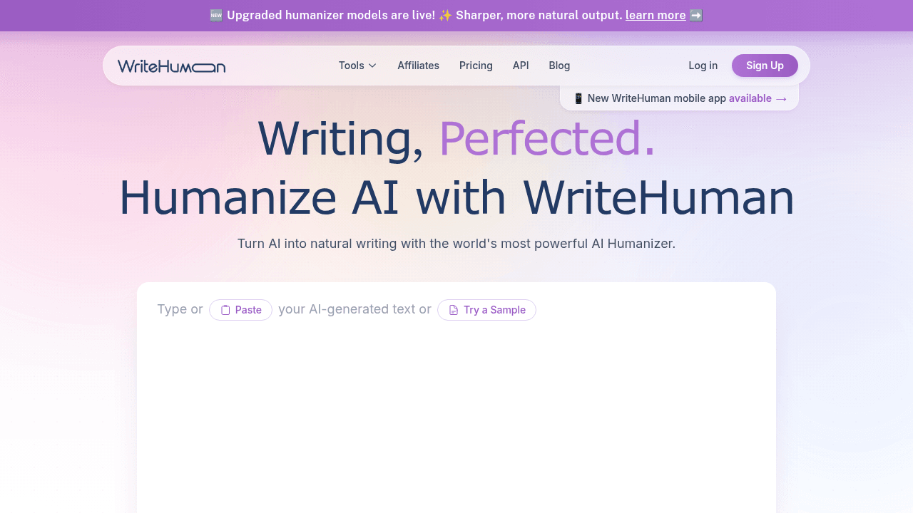 writehuman website