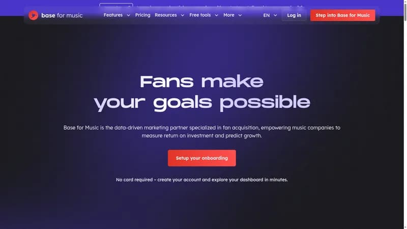 base for music website