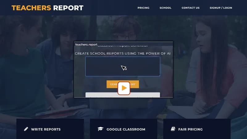 teachers ai school report writer website