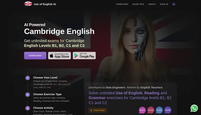 Use of English AI screenshot