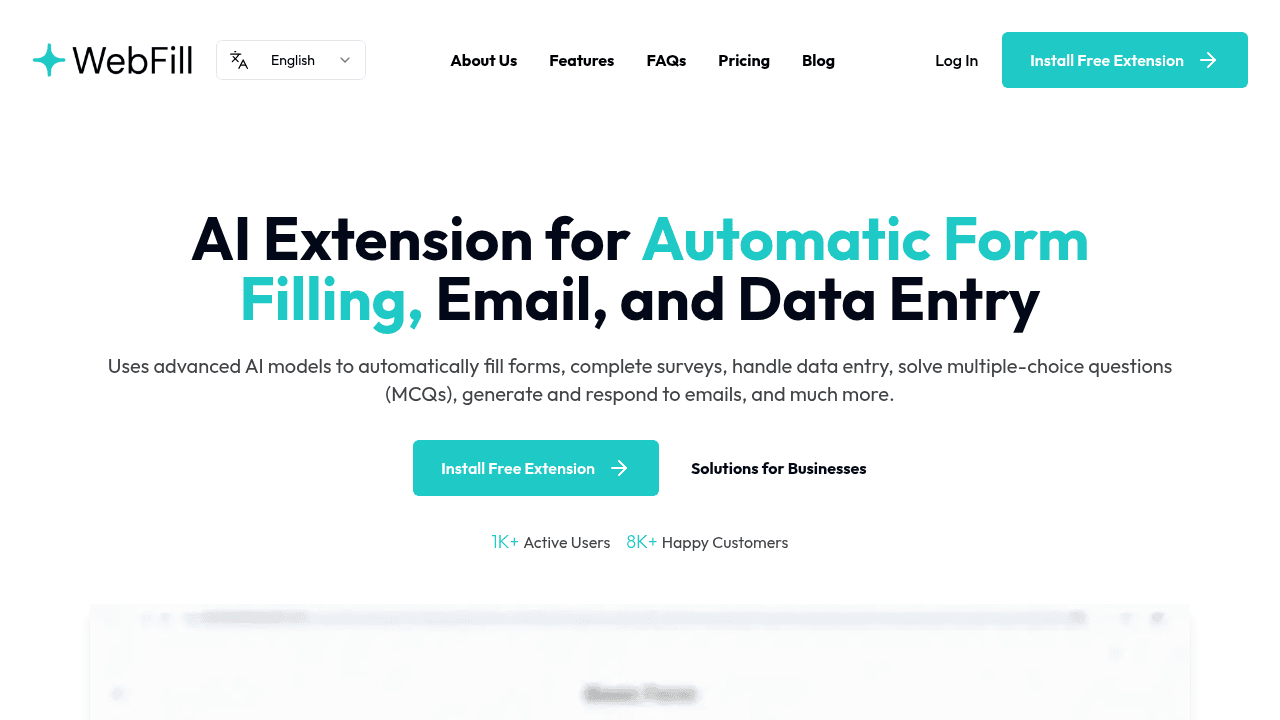 webfill website