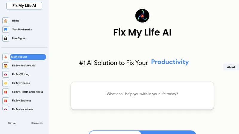 fix my life ai website