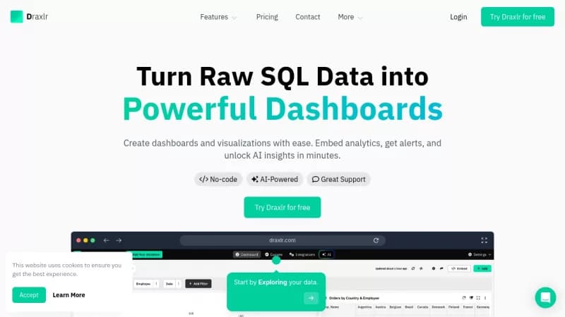 Draxlr screenshot