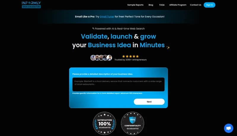 Idea Validator screenshot