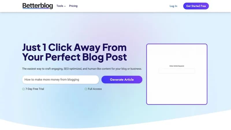 BettterBlog.ai screenshot