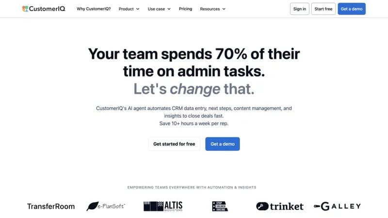 CustomerIQ screenshot