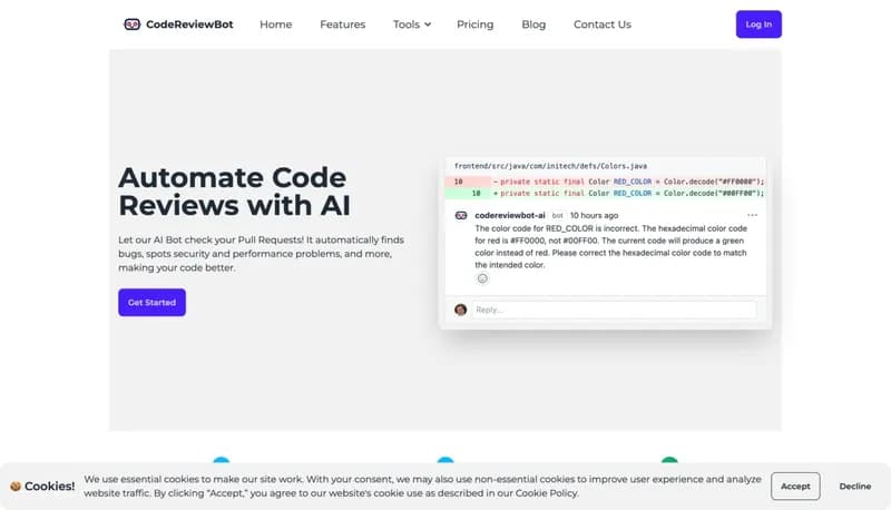 CodeReviewBot screenshot