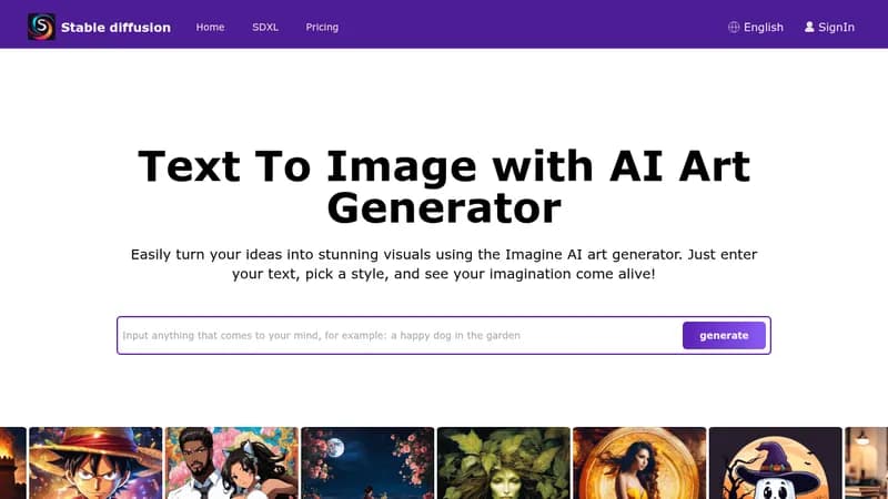 stable diffusion website