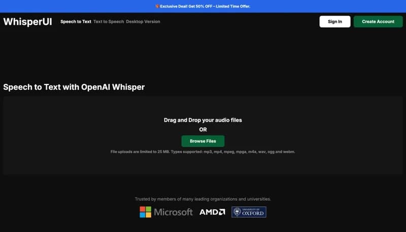 WhisperUI screenshot