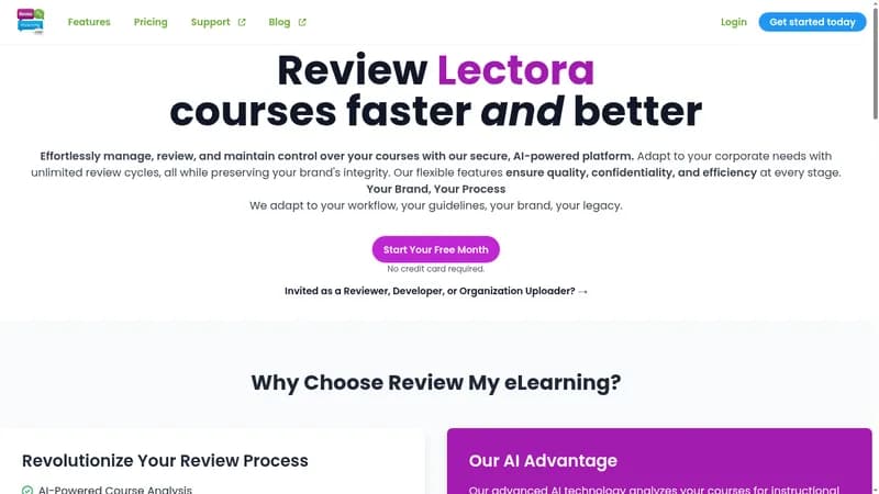 review my elearning website