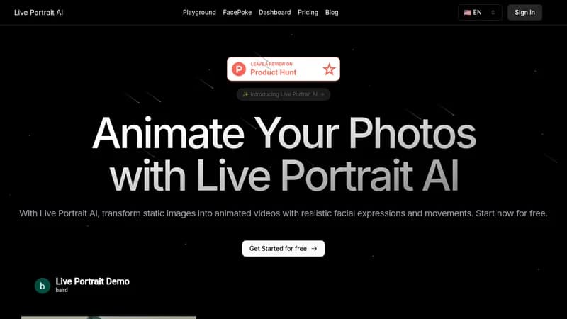 live portrait ai website