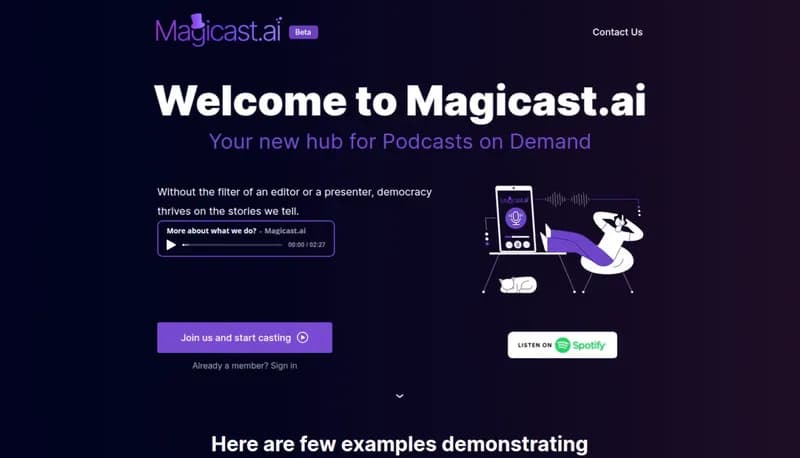Magicast.ai screenshot