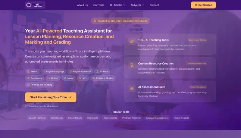 PlanitTeachers AI screenshot