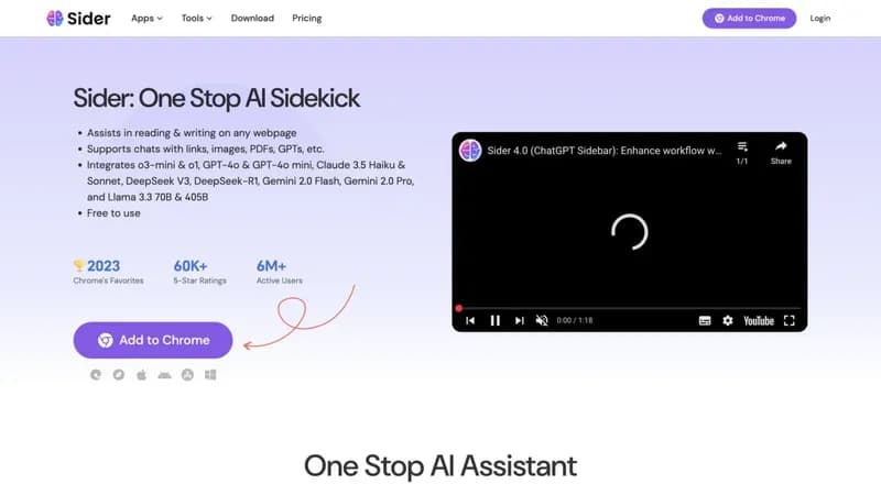 Sider screenshot