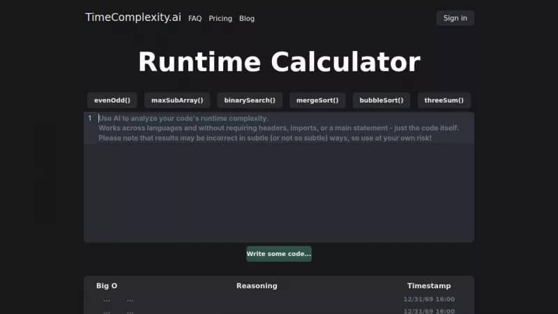 TimeComplexity.ai screenshot