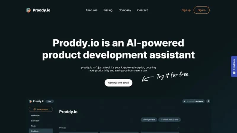 Proddy.io screenshot