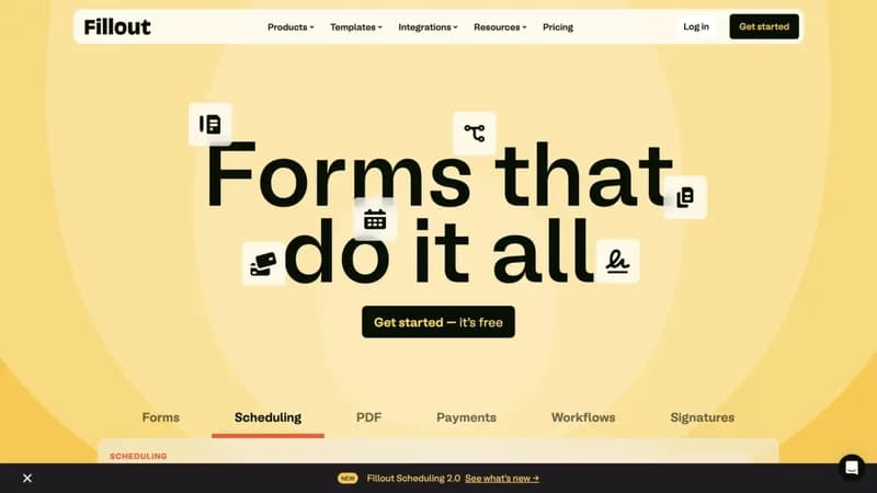 Fillout screenshot