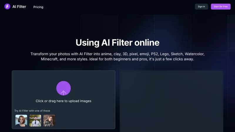 AI Filter screenshot
