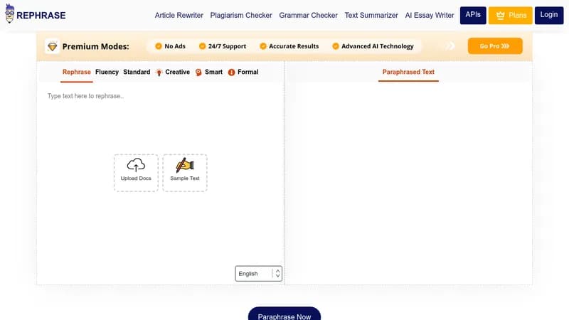 rephrasetool.ai website