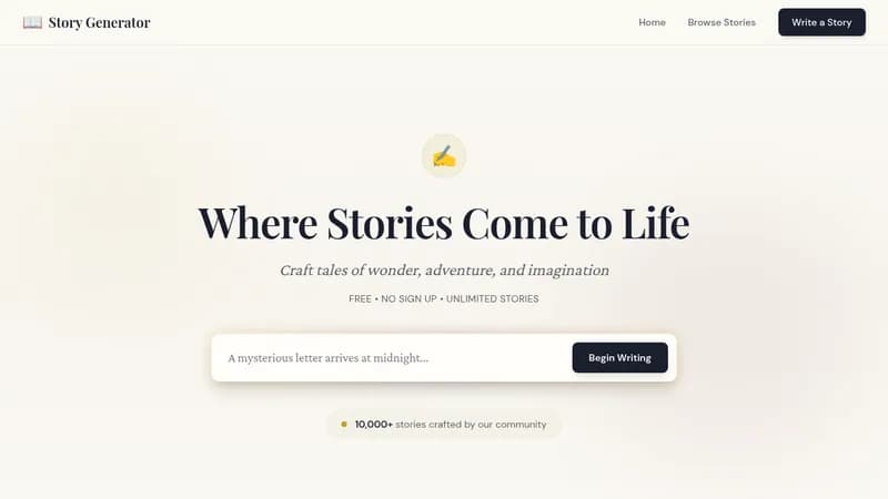 ai story generator website