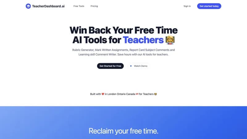 TeacherDashboard.ai screenshot